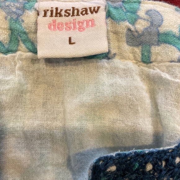 Beautiful Indian Hand Block Print Tunic / L - Picture 6 of 6